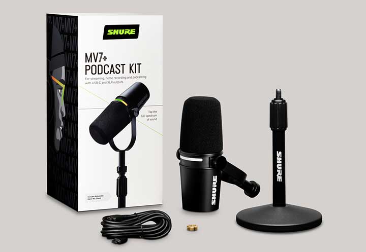 Shure MV7 Plus 廣播心型動(dòng)圈麥克風(fēng) Shure MV7 Plus 廣播心型動(dòng)圈麥克風(fēng)